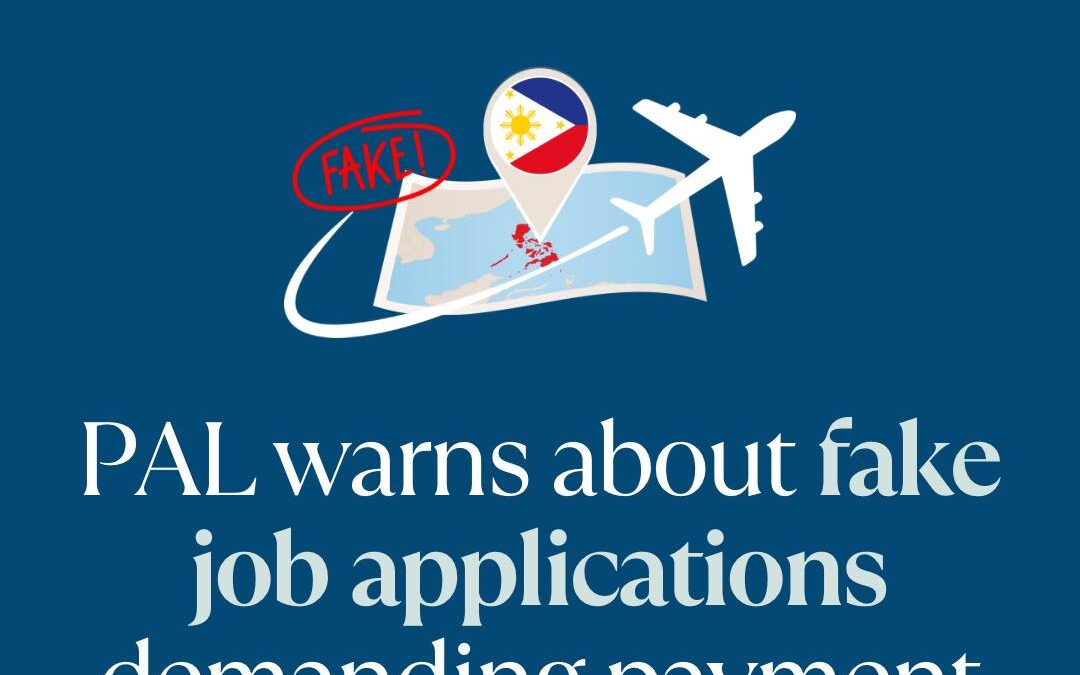 PAL Warns About Fake Job Applications Demanding Payment From Applicants