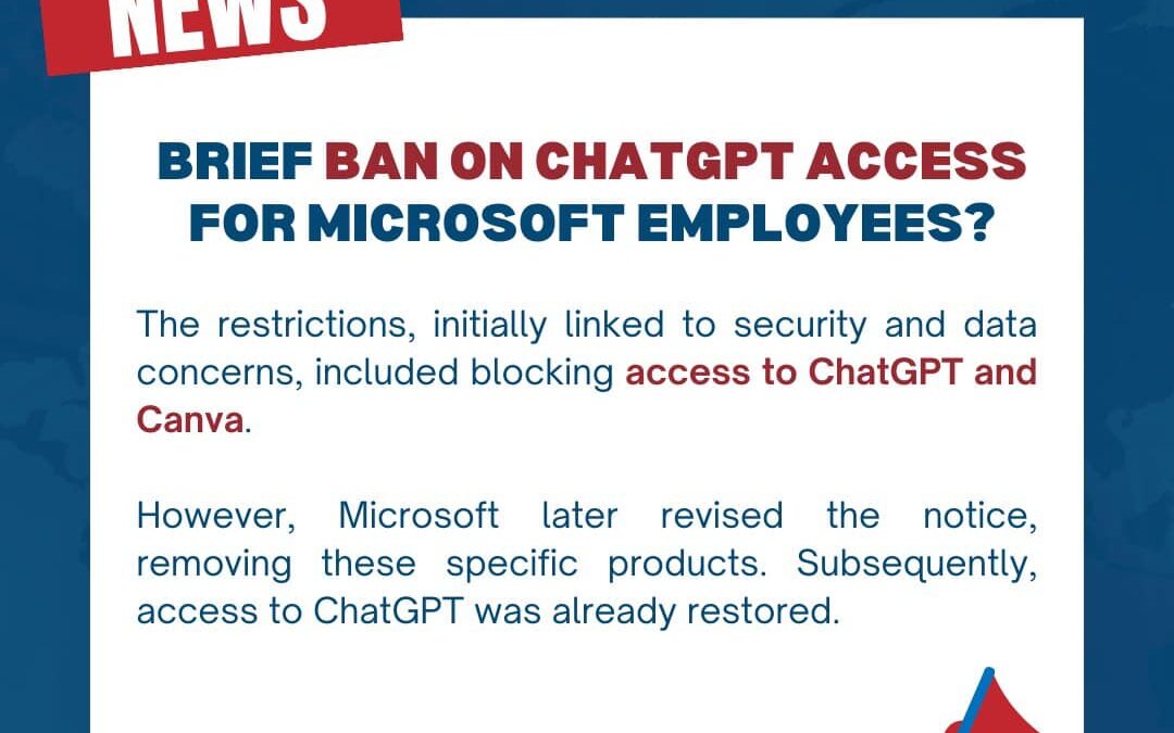 Microsoft initially restricted employee access to ChatGPT and Canva