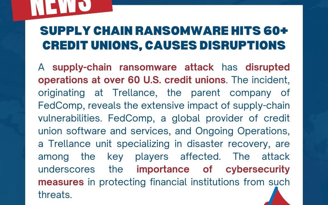 Over 60 credit unions in the U.S. are offline after a cyber attack